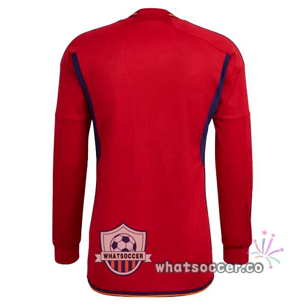 Spain Home Soccer Jerseys Long Sleeve Red 2022-2023