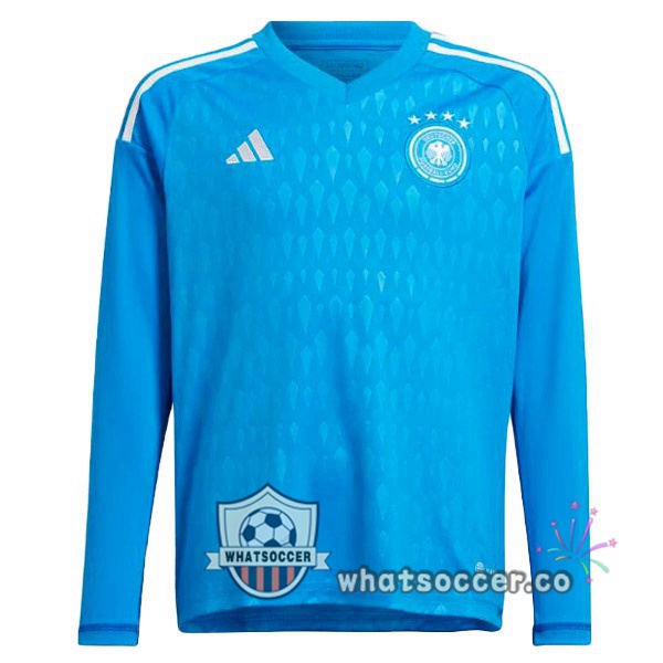 Germany Goalkeeper Soccer Jerseys Long Sleeve Blue 2022-2023