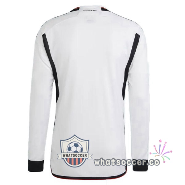 Germany Home Soccer Jerseys Long Sleeve Black White 2022-2023