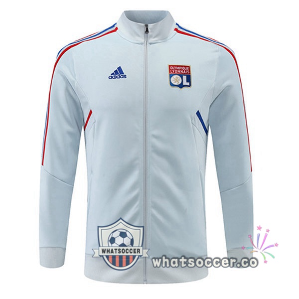 Olympique Lyonnais Blue Gray Soccer Jacket 2022-2023