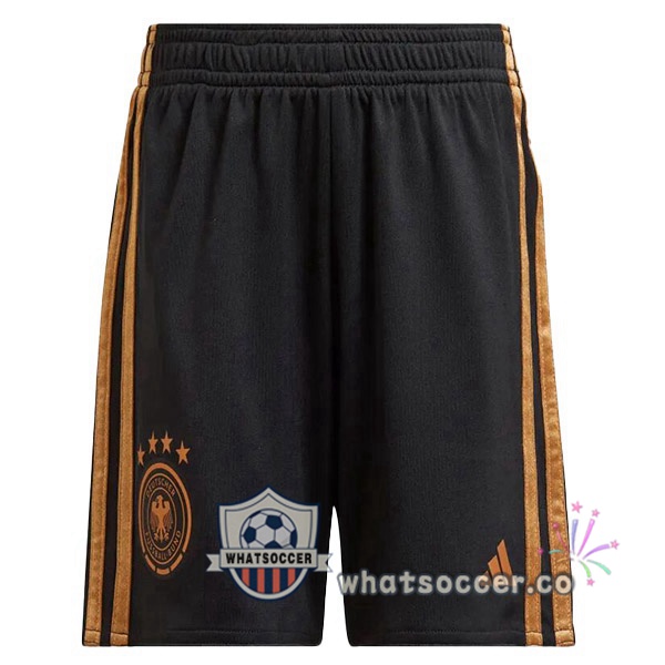 Germany Away Soccer Shorts Black 2022-2023