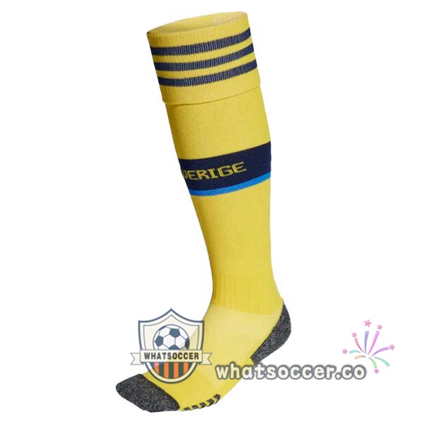 Sweden Home Soccer Socks Yellow 2022-2023