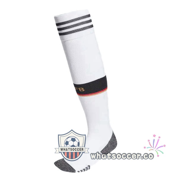 Germany Home Soccer Socks Black White 2022-2023