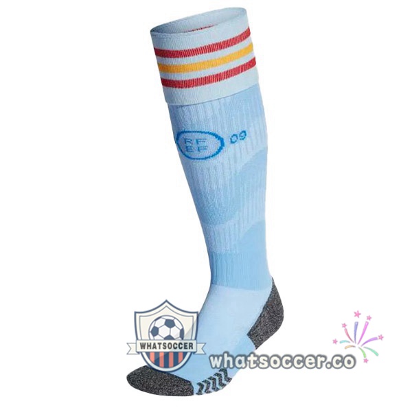 Spain Soccer Socks Away Blue White 2022-2023