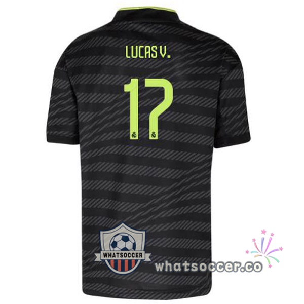 Real Madrid (Lucas V. 17) Third Soccer Jerseys Black 2022-2023