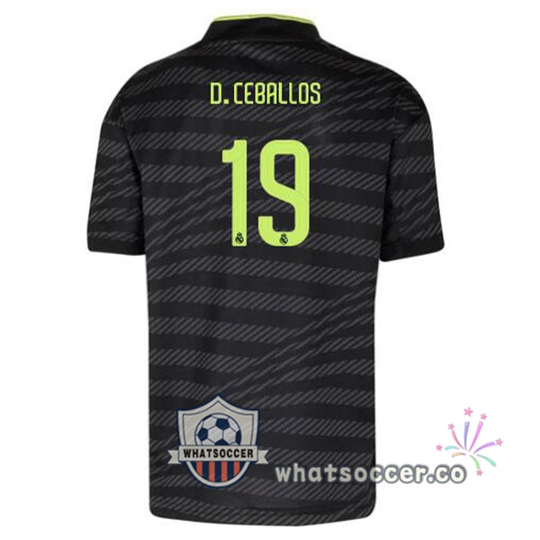 Real Madrid (D. Ceballos 19) Third Soccer Jerseys Black 2022-2023