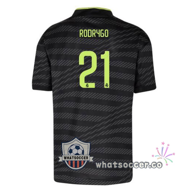 Real Madrid (Rodrygo 21) Third Soccer Jerseys Black 2022-2023
