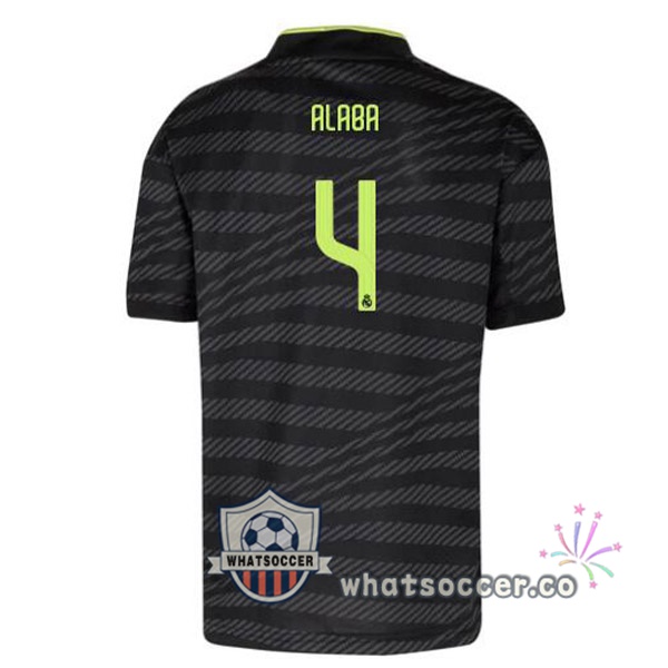 Real Madrid (Alaba 4) Third Soccer Jerseys Black 2022-2023