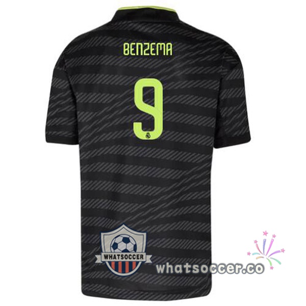 Real Madrid (Benzema 9) Third Soccer Jerseys Black 2022-2023