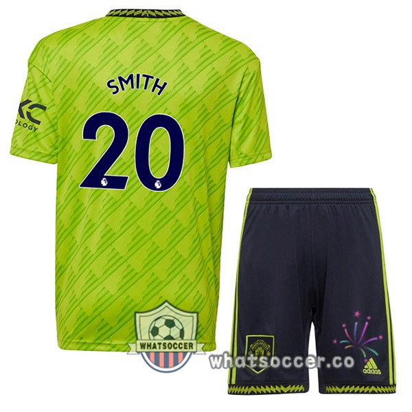Manchester United (SMITH 20) Kids Third Soccer Jerseys Green 2022-2023