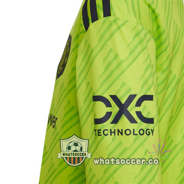 Manchester United Third Soccer Jerseys Long Sleeve Green 2022-2023