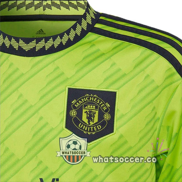 Manchester United Third Soccer Jerseys Long Sleeve Green 2022-2023