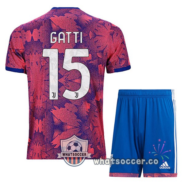 Juventus (GATTI 15) Kids Away Soccer Jerseys Rose 2022-2023