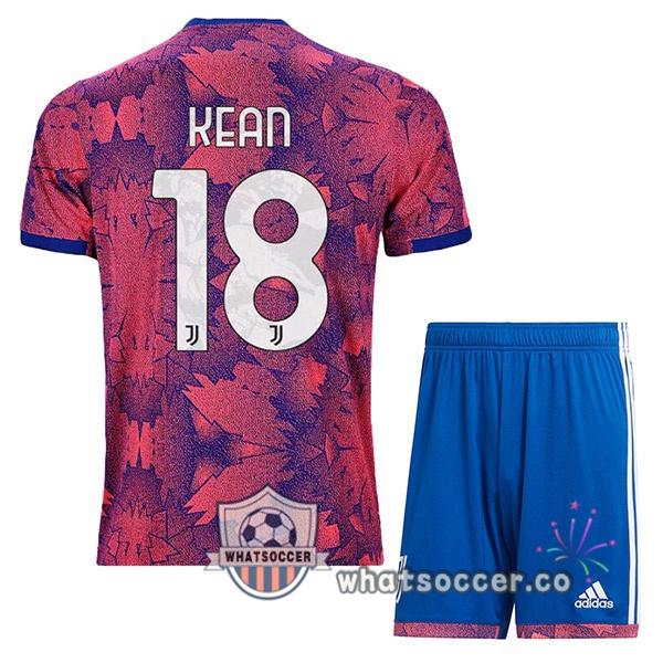Juventus (KEAN 18) Kids Away Soccer Jerseys Rose 2022-2023