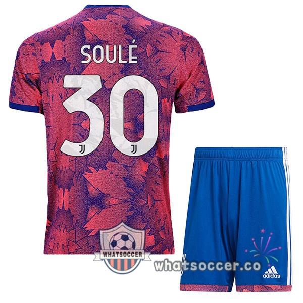 Juventus (SOULÉ 30) Kids Away Soccer Jerseys Rose 2022-2023