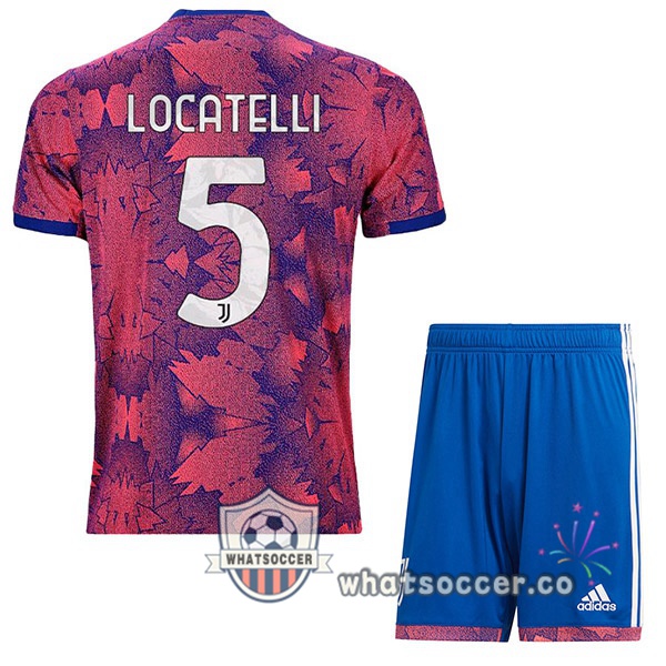 Juventus (LOCATELLI 5) Kids Away Soccer Jerseys Rose 2022-2023