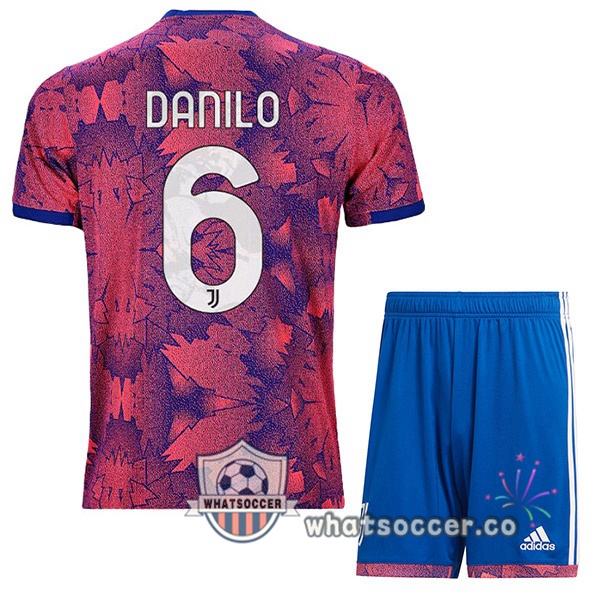 Juventus (DANILO 6) Kids Away Soccer Jerseys Rose 2022-2023
