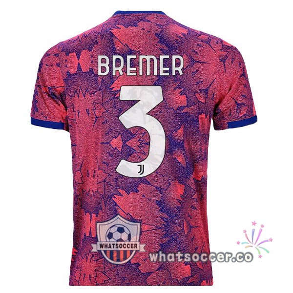 Juventus (BREMER 3) Away Soccer Jerseys Rose 2022-2023