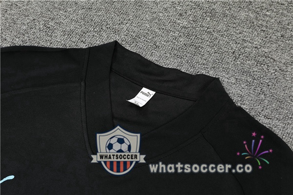 Manchester City Training T-Shirts + Shorts Black 2022-2023