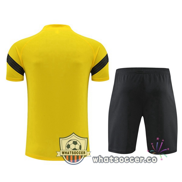 Dortmund BVB Training T-Shirts + Shorts Yellow 2022-2023