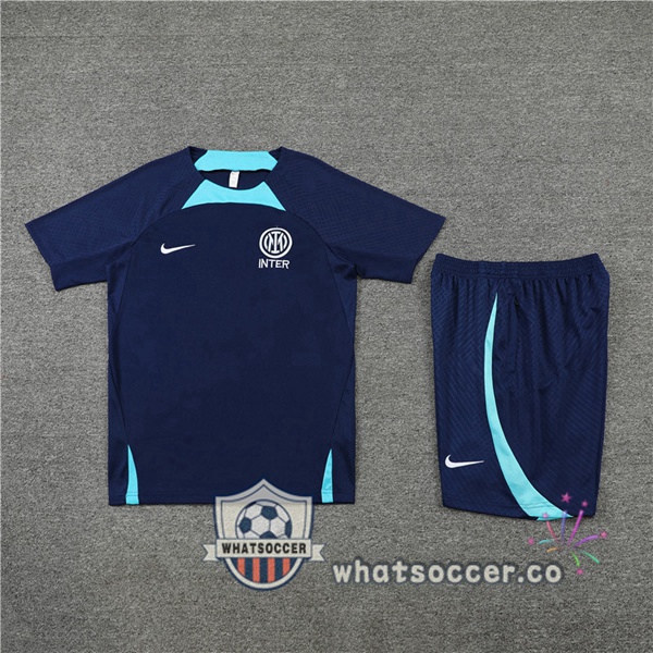 Inter Milan Training T-Shirts + Shorts Blue Royal 2022-2023