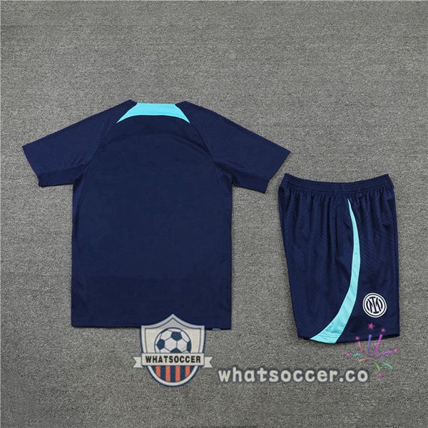 Inter Milan Training T-Shirts + Shorts Blue Royal 2022-2023