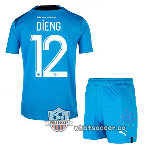 Olympique de Marseille (DIENG 12) Kids Third Soccer Jerseys Blue 2022-2023
