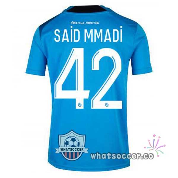 Olympique de Marseille (SAID MMADI 42) Third Soccer Jerseys Blue 2022-2023