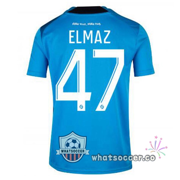 Olympique de Marseille (ELMAZ 47) Third Soccer Jerseys Blue 2022-2023