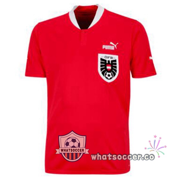 Austria Home Soccer Jerseys Red 2022-2023