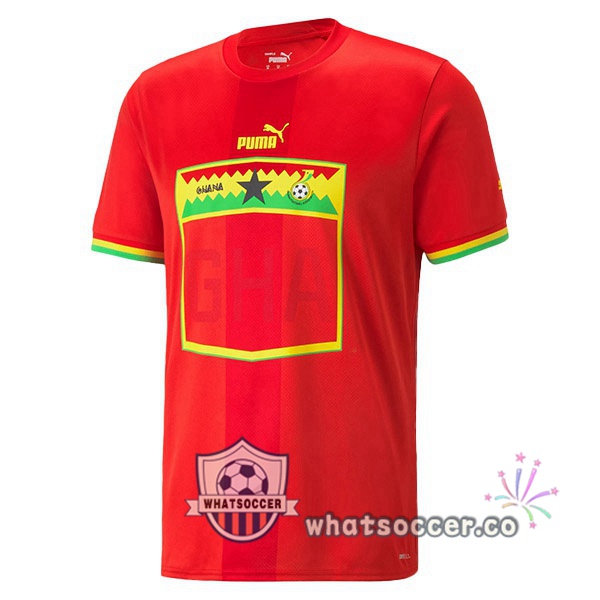 Ghana Away Soccer Jerseys Red 2022-2023