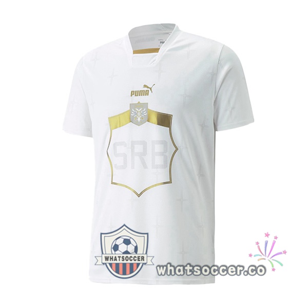 Serbia Away Soccer Jerseys White 2022-2023