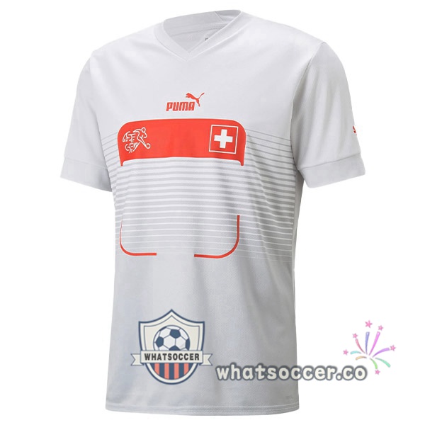 Switzerland Away Soccer Jerseys White 2022-2023