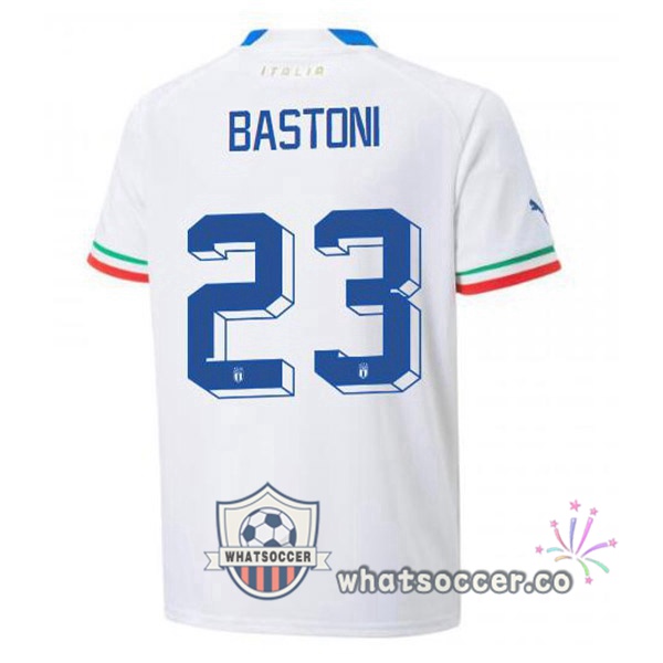 Italy(Bastoni 23)Away Soccer Jerseys White 2022-2023