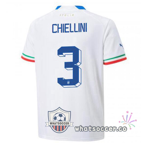 Italy(Chiellini 3)Away Soccer Jerseys White 2022-2023