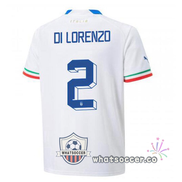 Italy(Di Lorenzo 2)Away Soccer Jerseys White 2022-2023