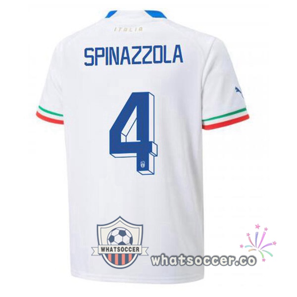 Italy(Spinazzola 4)Away Soccer Jerseys White 2022-2023
