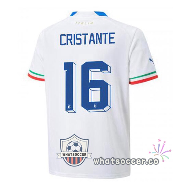 Italy(Cristante 16)Away Soccer Jerseys White 2022-2023