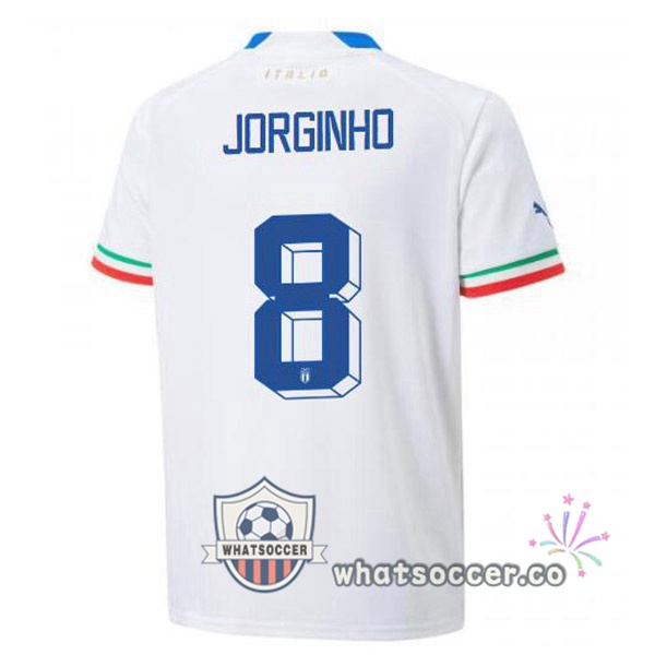 Italy(Jorginho 8)Away Soccer Jerseys White 2022-2023