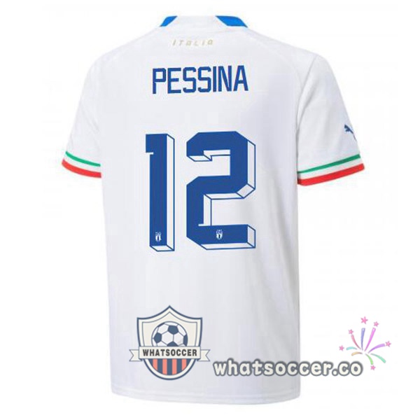 Italy(Pessina 12)Away Soccer Jerseys White 2022-2023