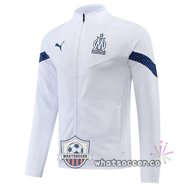 Olympique de Marseille White Soccer Jacket 2022-2023