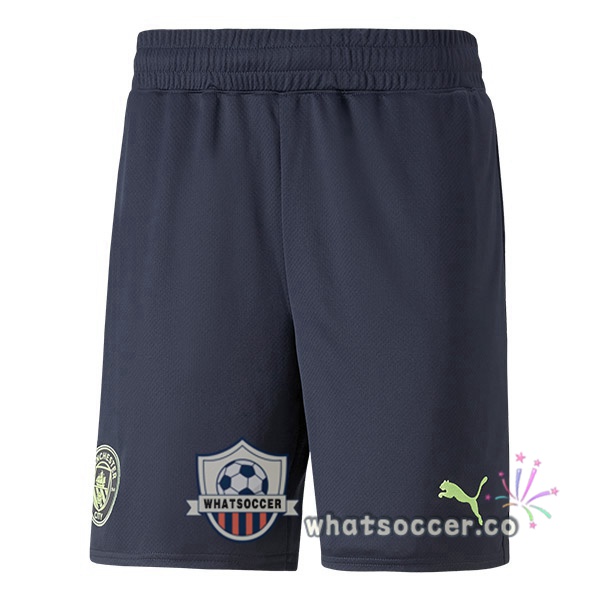 Manchester City Third Soccer Shorts Green Black 2022-2023