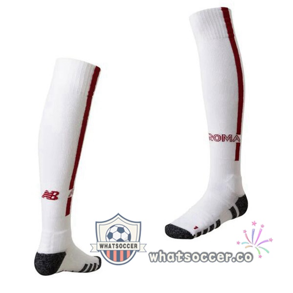 AS Roma Away Soccer Socks White 2022-2023