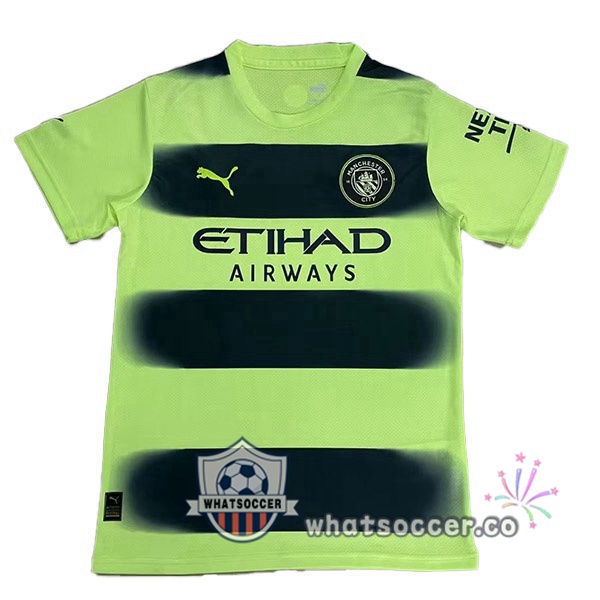 Manchester City Third Soccer Jerseys Green Black 2022-2023