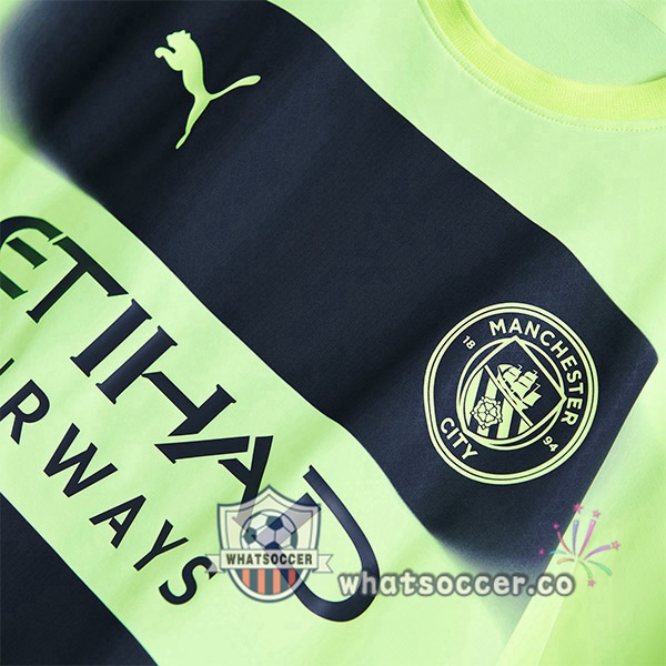 Manchester City Third Soccer Jerseys Green Black 2022-2023