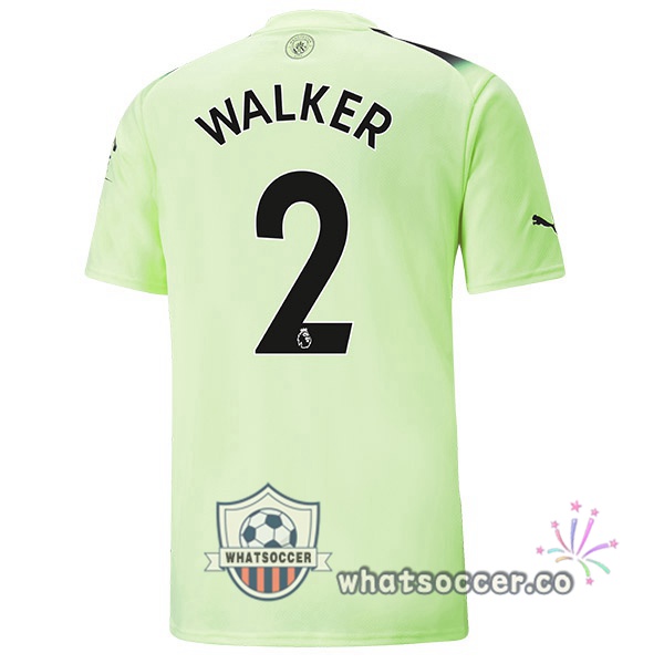 Manchester City (Kyle Walker 2) Third Soccer Jerseys Green Black 2022-2023