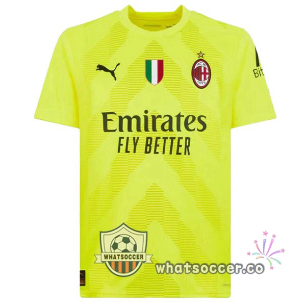 AC Milan Goalkeeper Soccer Jerseys Yellow 2022-2023