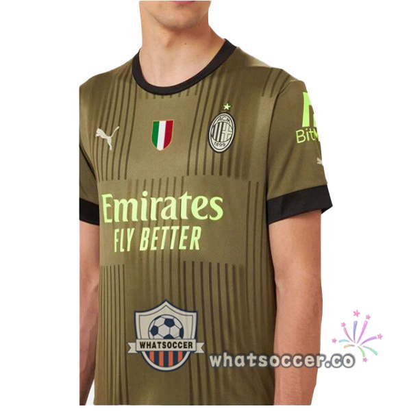 AC Milan Third Soccer Jerseys Marron 2022-2023