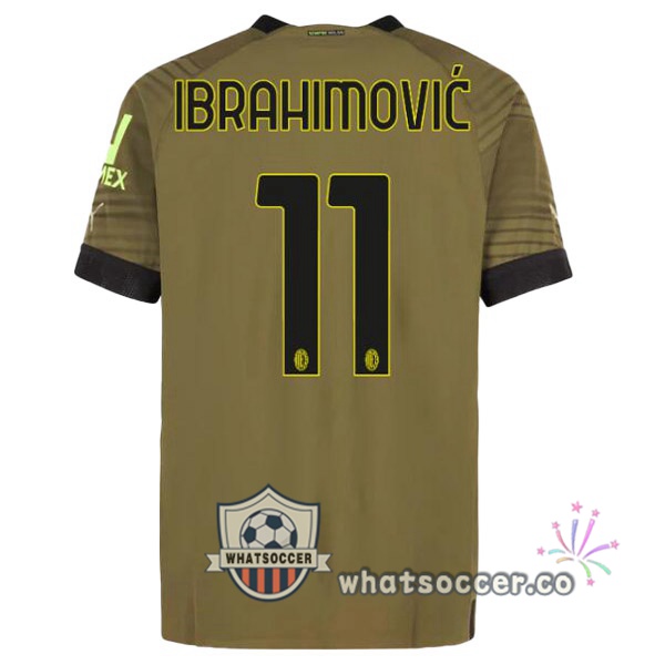 AC Milan (IBRAHIMOVIĆ 11) Third Soccer Jerseys Marron 2022-2023