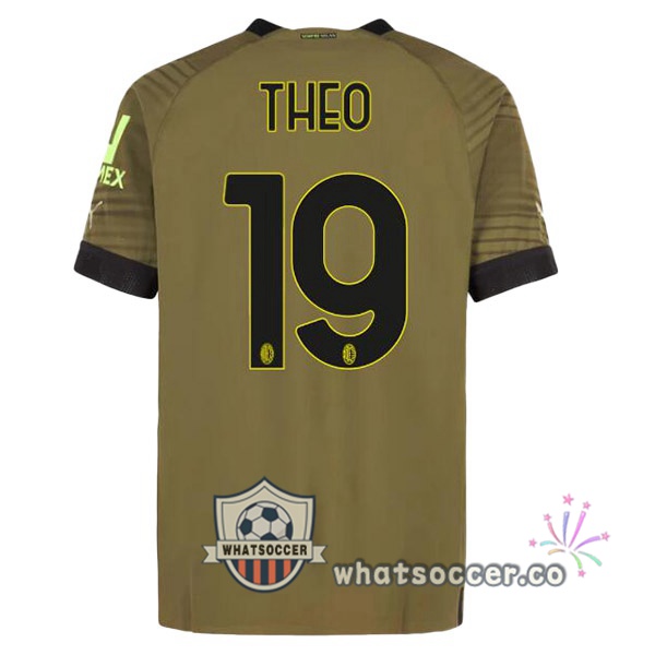 AC Milan (THEO 19) Third Soccer Jerseys Marron 2022-2023